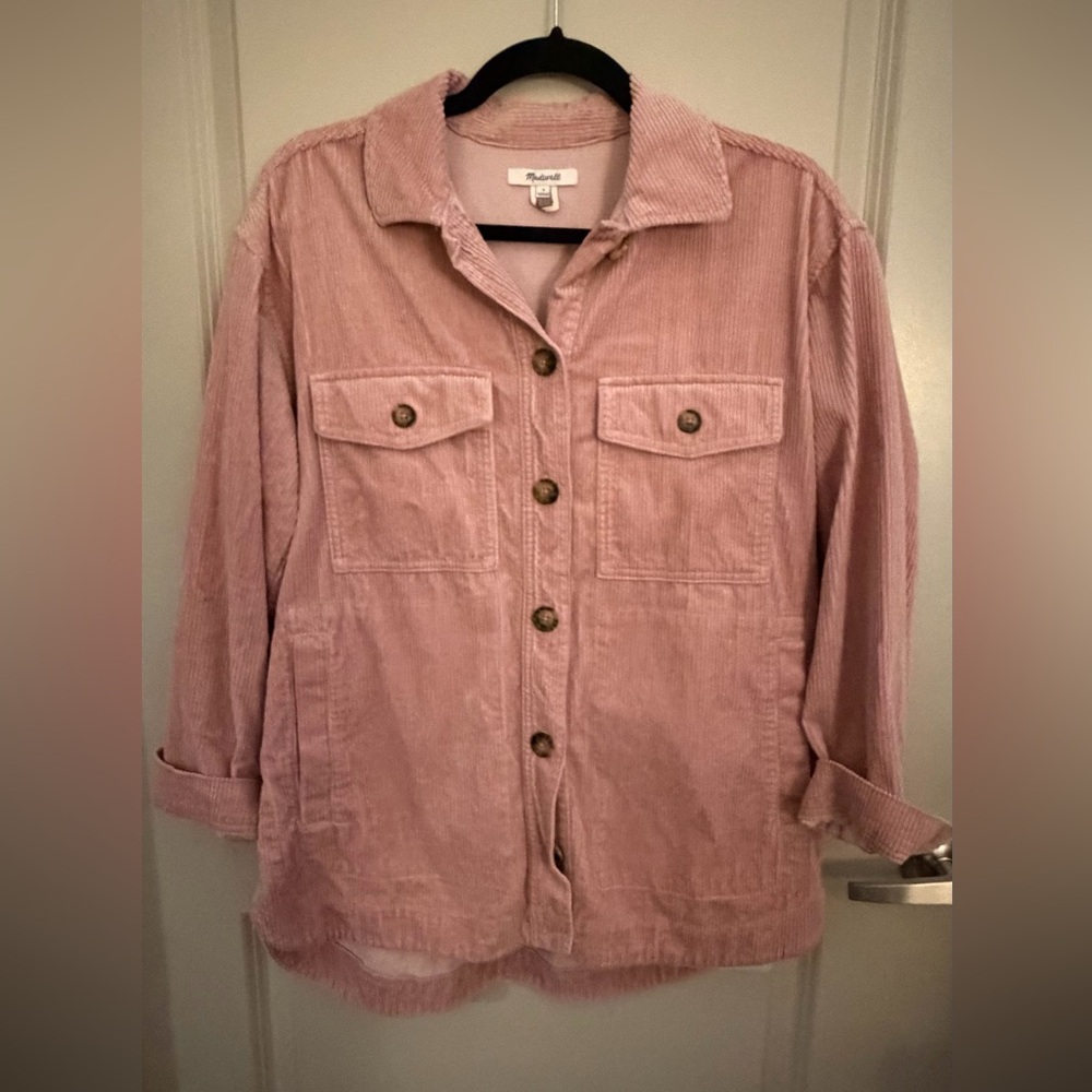 Madewell Blush Corduroy Utility Jacket | Size Small